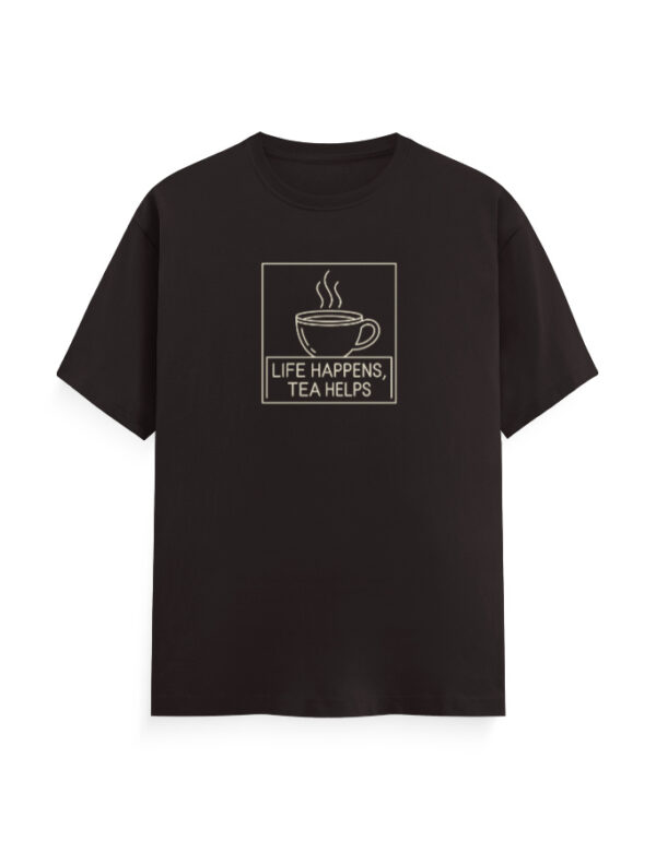 Unisex Classic Crew T-Shirt - Life Happens, Tea Helps